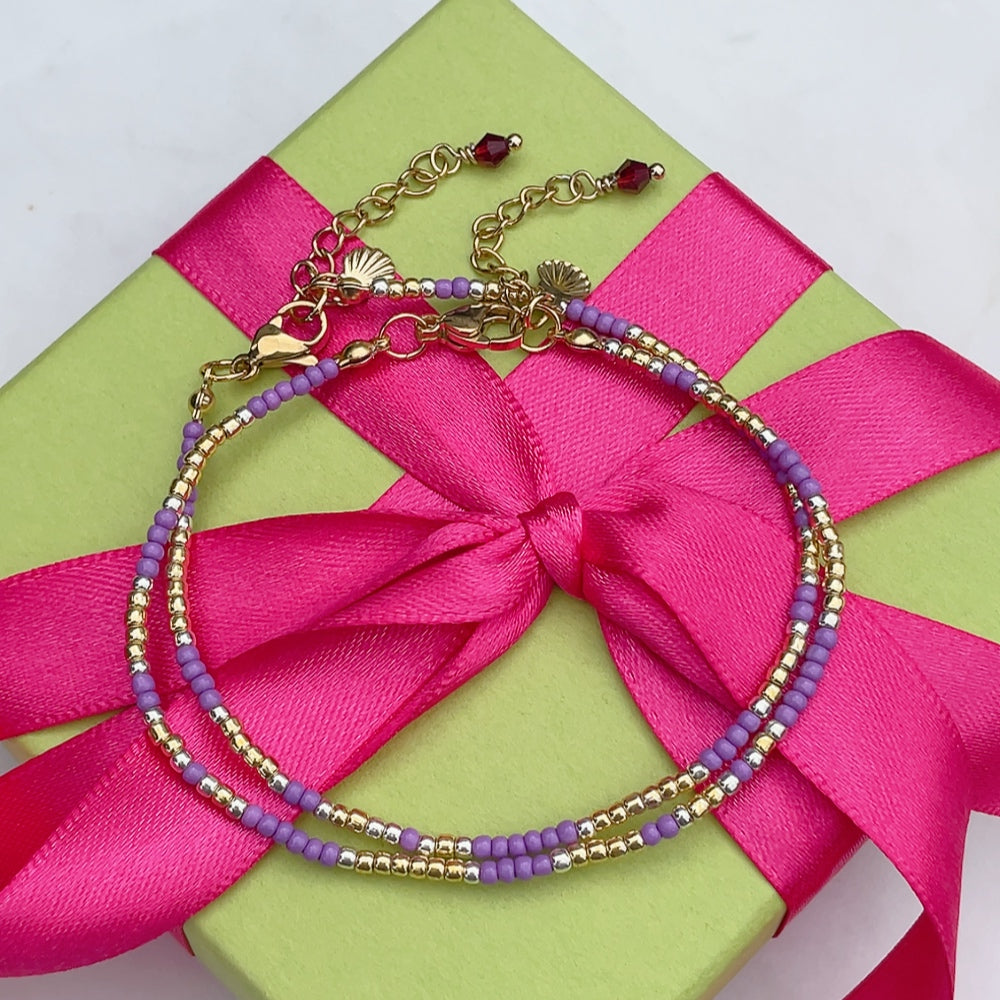 'NEW' AVA Beaded Bracelet | Gold