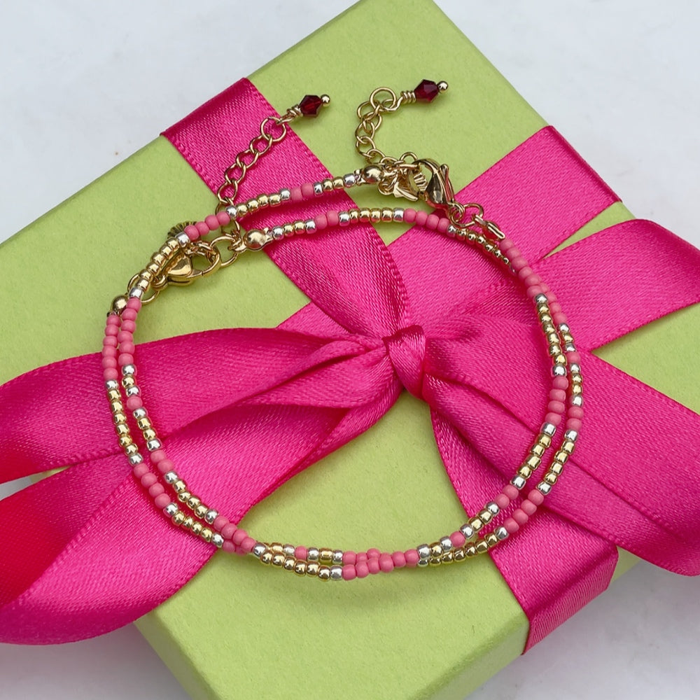 'NEW' AVA Beaded Bracelet | Gold