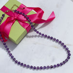 'NEW' PURPLE GRAPE CANDY POPPER Beaded Necklace | Gold
