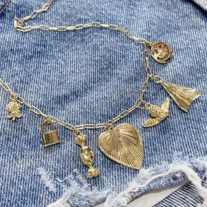 'NEW' HAPPY GIRL Curated Charm Chain | Gold | 21" | ONE OF A KIND