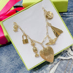 'NEW' HAPPY GIRL Curated Charm Chain | Gold | 21" | ONE OF A KIND