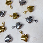 'NEW' BUBBLE HEART Charm | Gold & Silver