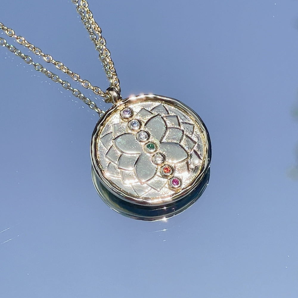 RAINBOW MEDALLION Necklace | Gold & Silver