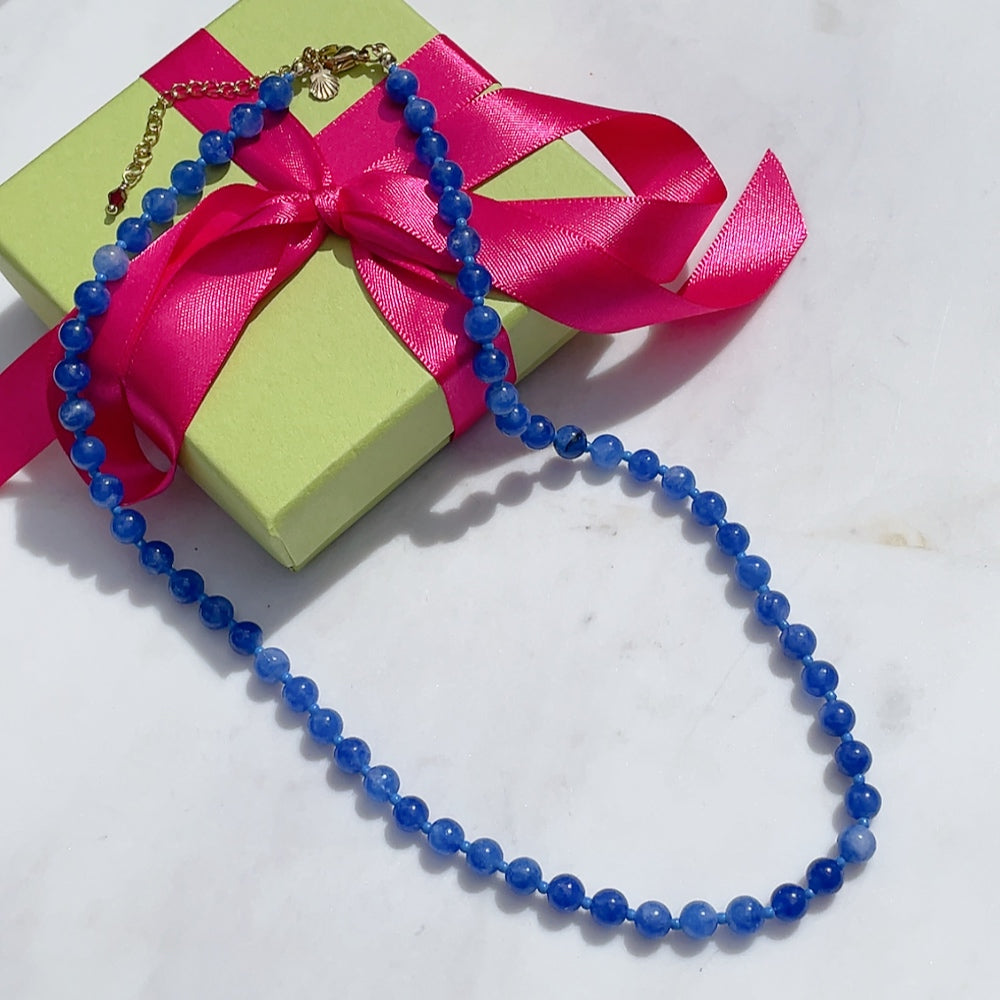 'NEW' DEEP OCEAN CANDY POPPER Beaded Necklace | Gold