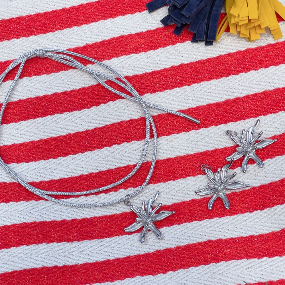 'NEW' IRIS FLOWER Charm | Gold & Silver