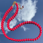 'NEW' PINK LOBSTER CANDY POPPER Beaded Necklace | Gold