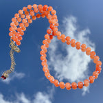 'NEW' ORANGE HAWAII CANDY POPPER Beaded Necklace | Gold