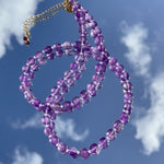 'NEW' PURPLE GRAPE CANDY POPPER Beaded Necklace | Gold