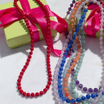 'NEW' PINK LOBSTER CANDY POPPER Beaded Necklace | Gold