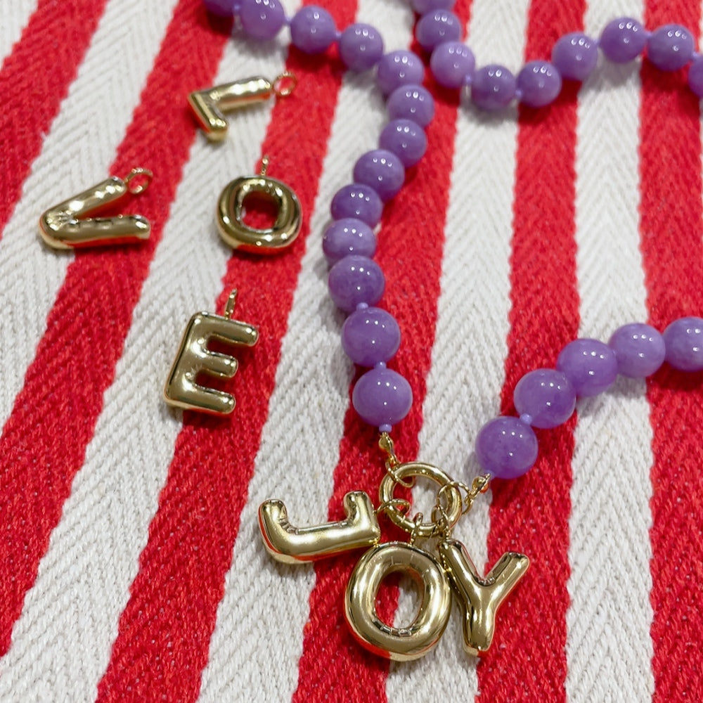 'NEW' A-Z INITIAL BUBBLE Charm | Gold & Silver