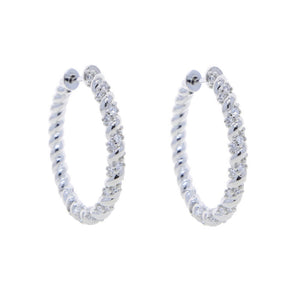 TWISTED Luxury Diamond Hoops (2 in 1) | Gold & Silver