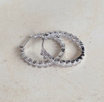 SOCIALITE Diamond Hoops | Gold & Silver