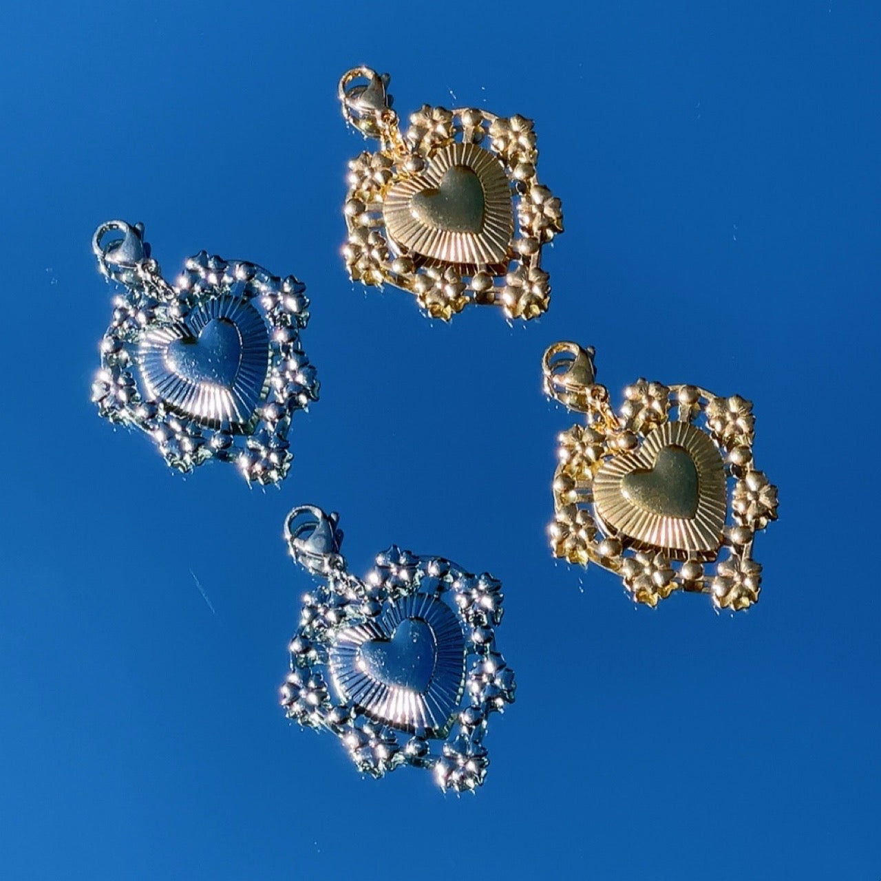 'NEW' REGENT HEART Charm | Gold & Silver