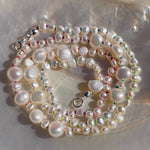 SUMMERTIME Pearl Beaded Necklace | Silver | 21.5" | ONE OF A KIND