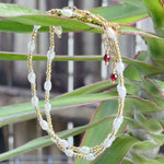 'NEW' PENINA PEARL Beaded Bracelet | Gold