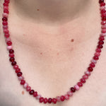 BERRYLICIOUS Beaded Gemstone Necklace | Silver | 23.5" | ONE OF A KIND