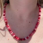 BERRYLICIOUS Beaded Gemstone Necklace | Silver | 23.5" | ONE OF A KIND