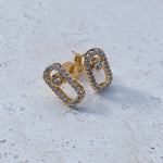 ZOE Encrusted Studs | 14kt Gold