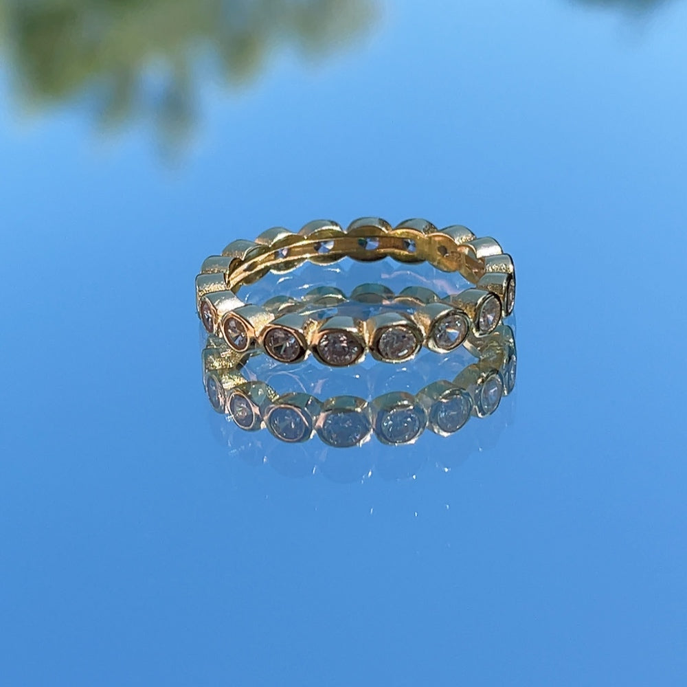 EVA CZ Diamond Eternity Ring | Gold