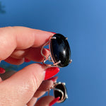 POLISHED Black Onyx Cuff Ring | Silver (Adjustable)