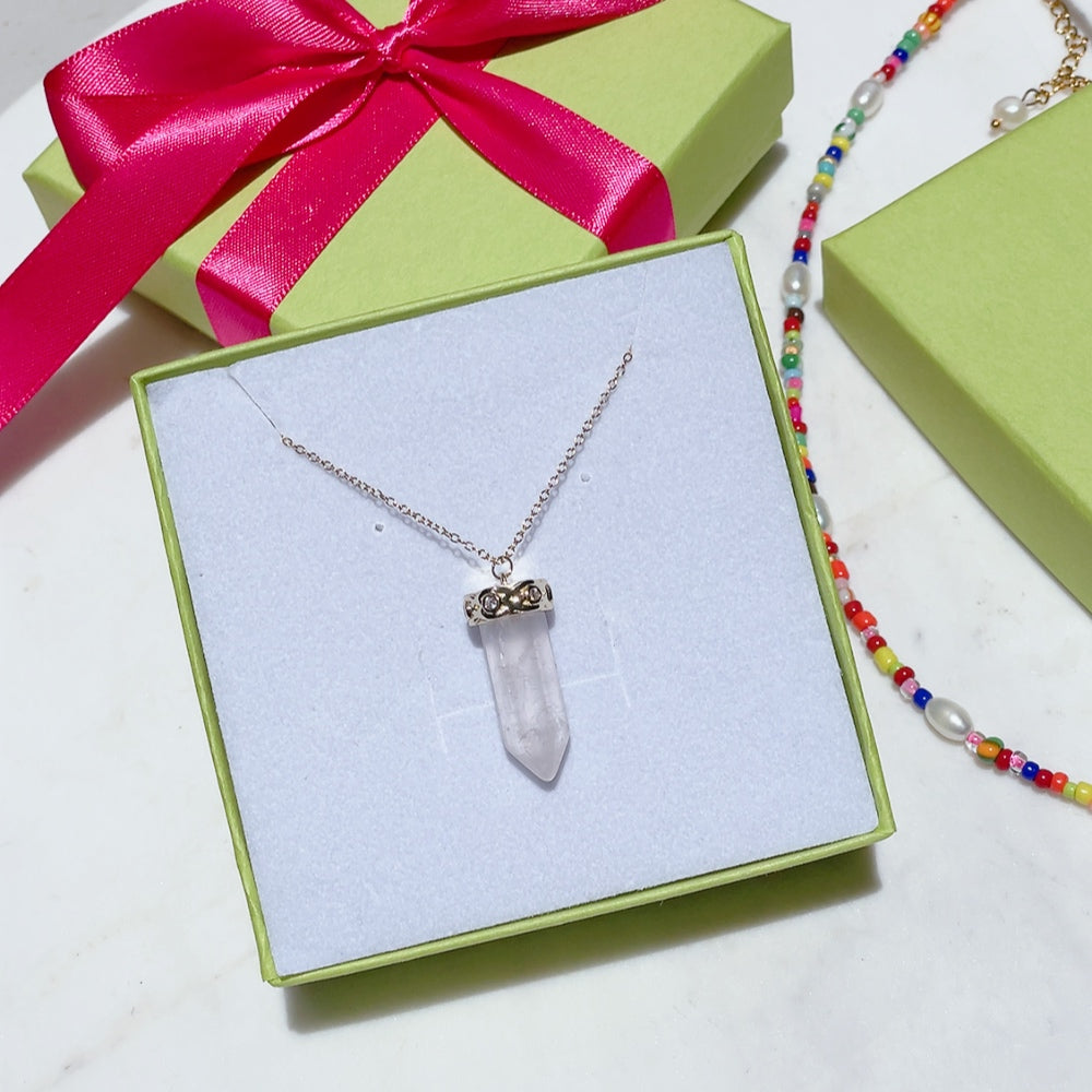 SOLAS Crystal Point Necklace | Gold & Silver