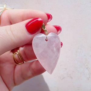 'NEW' GEMSTONE HEART Pendant Charm | Gold & Silver