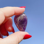 'NEW' PURPLE AMETHYST GEMSTONE HEART Charm | Gold & Silver