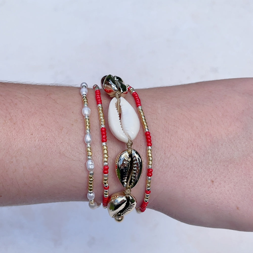 'NEW' AVA Beaded Bracelet | Gold