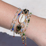 'NEW' PENINA PEARL Beaded Bracelet | Gold