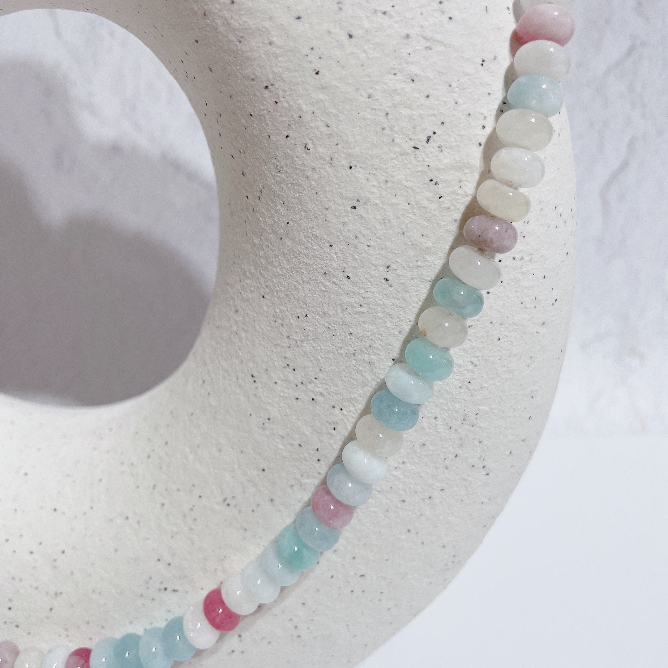 PASTEL CANDY Beaded Gemstone Necklace | Gold | 20.5" | ONE OF A KIND