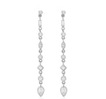 FIRST DATE Diamond Dangle Studs | Sterling Silver