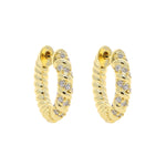 BABY TWISTED Luxury Diamond Hoops (2 in 1) | Gold