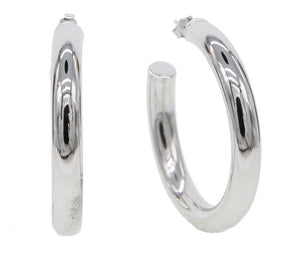 LOLA Chunky Large Hoops | Silver