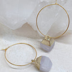 RAW Bohemian Crystal Hoops | Gold/Sterling Silver