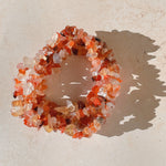 CHIP Orange Carnelian Gemstone Bracelet