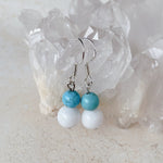 BEADED Jade & Turquoise Gemstone Earrings | Sterling Silver