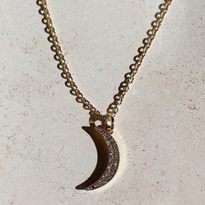 CHARMED Luna Encrusted Necklace | Gold