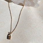 CHARMED Promise Lock Encrusted Necklace | Gold