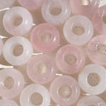 GEMSTONE DONUT RONDELLE Pink Rose Quartz Charm