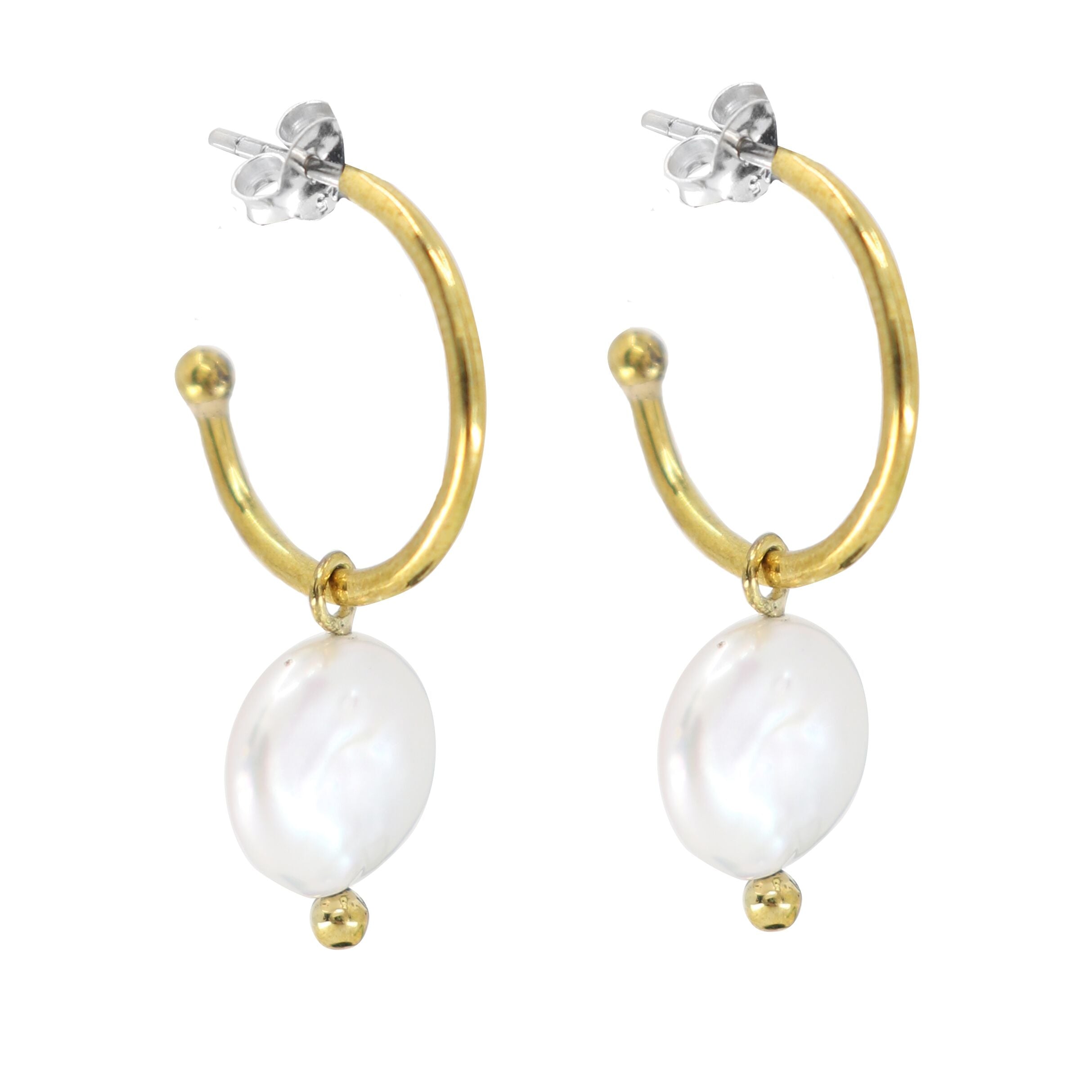 SINCERITY Pearl Earrings | Gold