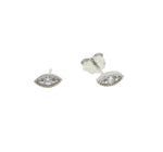 EVIL EYE Dainty Diamond Studs | Sterling Silver