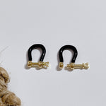 ENAMEL CARABINER Necklace Connector/Charm | Gold