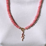 CORAL PINK CZ Charm | Gold