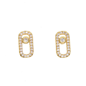 ZOE Encrusted Studs | 14kt Gold