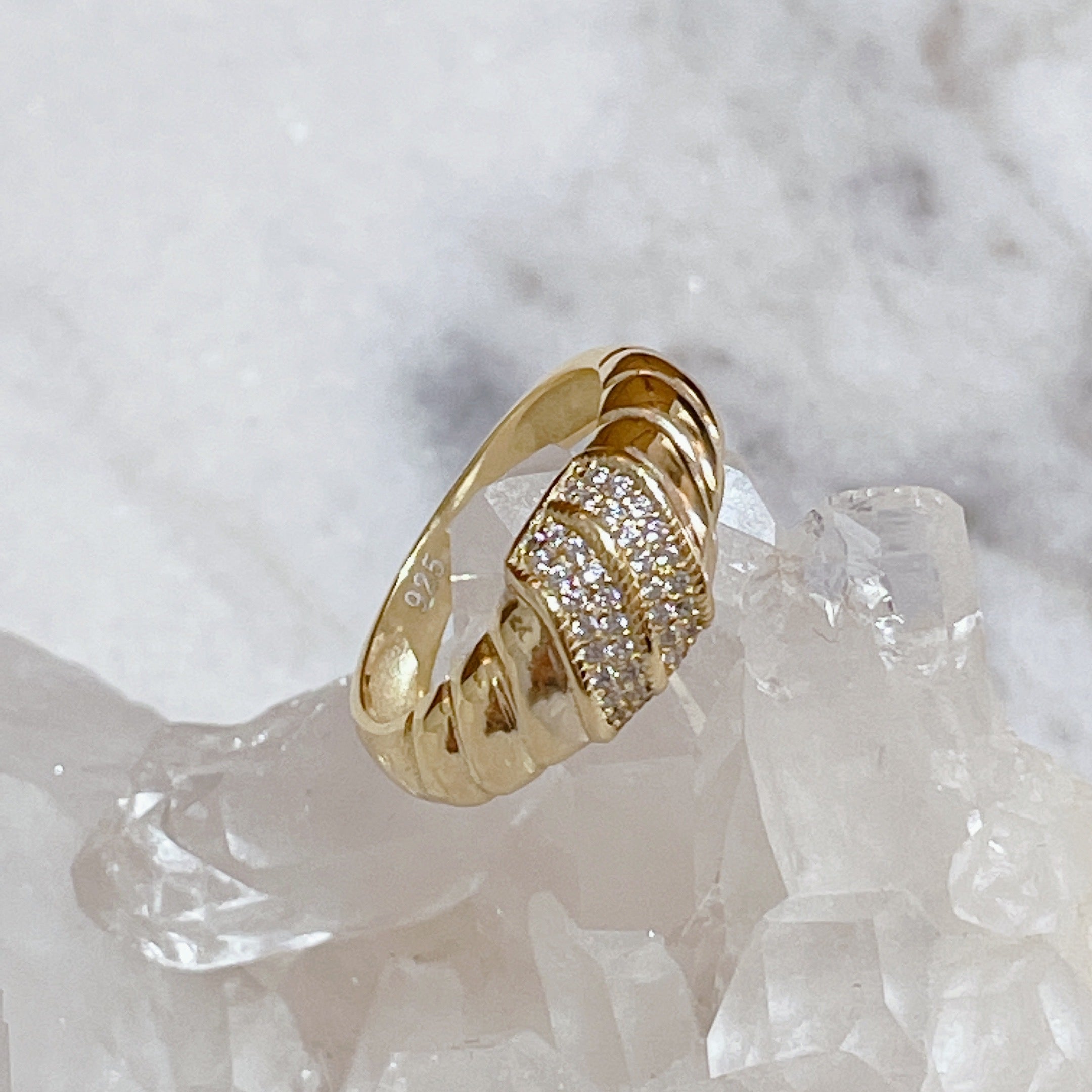 INGRID Pave Ring | Gold