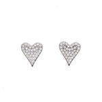 I'M YOURS Paved Heart Studs | Silver
