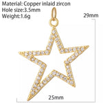 DANCING PAVE STAR Charm | Gold