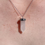 SOLAS Crystal Point Necklace | Silver
