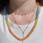 'NEW' TROPIC CRUSH Beaded Gemstone Necklace | Gold | 21.5" | ONE OF A KIND