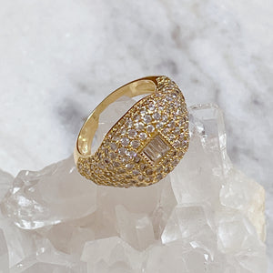 MOROCCAN Paved Dress Ring | Gold